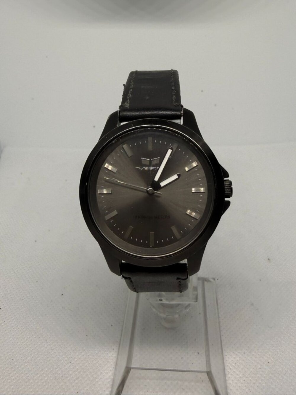 Vestal Heirloom Watch Matte Black Case Dark Grey Dial Luminous Hands